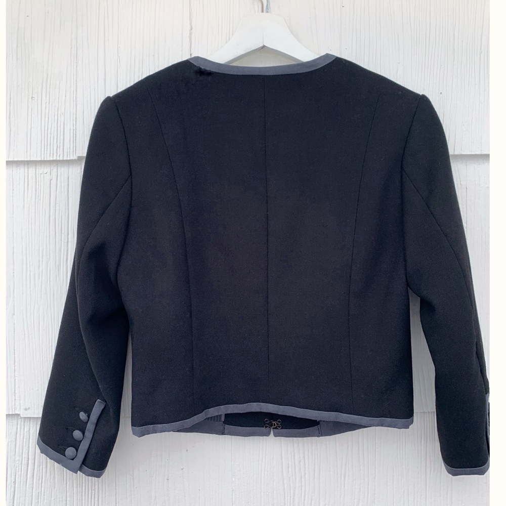 H&M Short Military Style Blazer Size 8 Black - Picture 6 of 7
